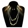 Faux Pearl Necklace & Earrings